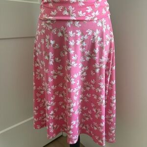 LuLaRoe 🌸 Pink Floral Skirt XSmall